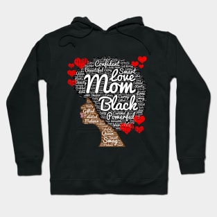 Mother's Day African American Mom Word Art Hoodie